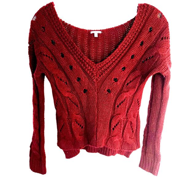 Charlotte Russe Women's Sweater XS Extra Small Brown Crop  Petite P 0 2 - Picture 1 of 8